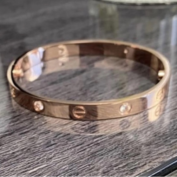 Screwdriver Love Rose Gold Bangle Bracelet Luxury - Picture 1 of 6